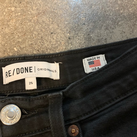 RE/DONE
High-Rise Ankle Cropped Jeans in Black99. Size 25. EUC - Picture 7 of 15